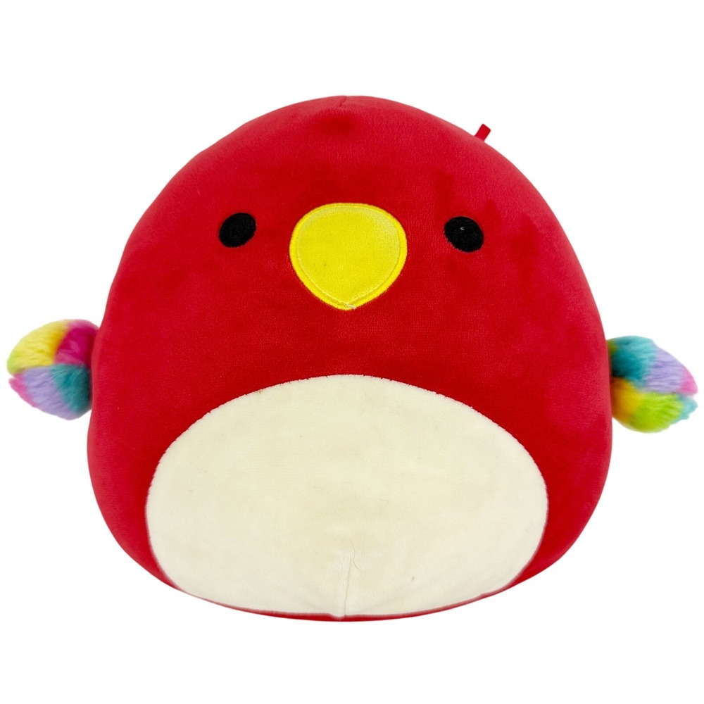 Squishmallows Paco the Red Parrot 8 Inch Plush Rainbow Wings Bird 2021 Kellytoy